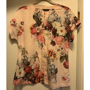 ted baker floral top with clasp - 2 (US Size 6)